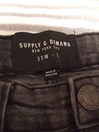Pantalones vaqueros grises rotos Supply Demand
