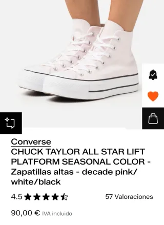 Converse Chuck Taylor Lift Platform Rosa 37.5