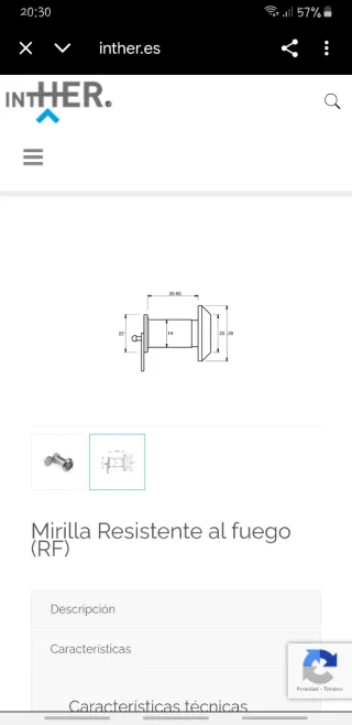 Mirilla Inther para puerta