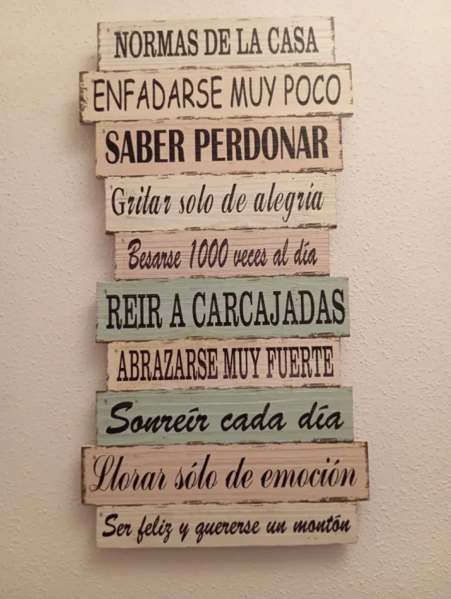Cuadro Decorativo Normas de la Casa