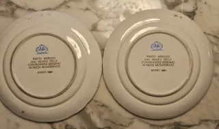 2 Piatti Bersano 1981 collezione Barolo e Barbera