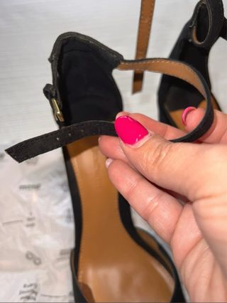 Sandalias negras tacón 12 cm