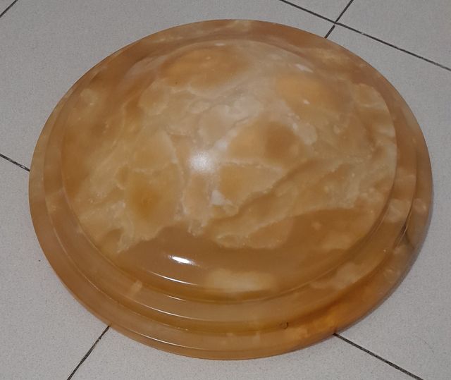 Lampadario a coppa Art Déco in alabastro