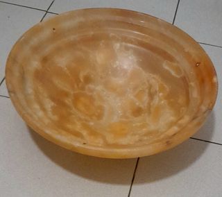 Lampadario a coppa Art Déco in alabastro