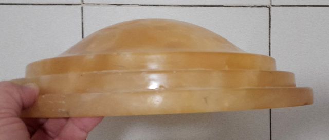 Lampadario a coppa Art Déco in alabastro