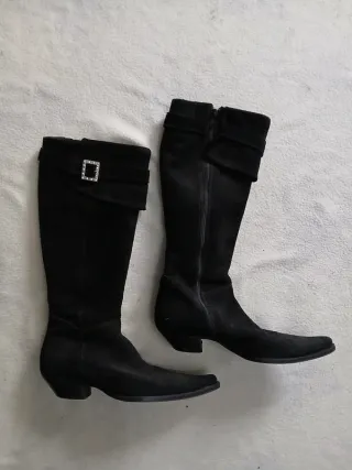 Stivali scamosciati neri - Tg 36