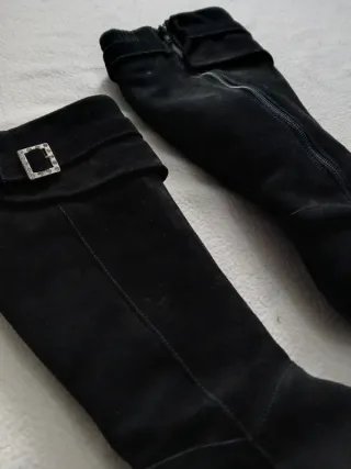 Stivali scamosciati neri - Tg 36