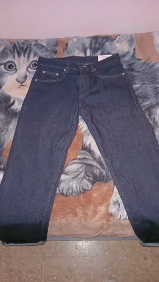 Pantalón tejano Massimo Dutti azul hombre