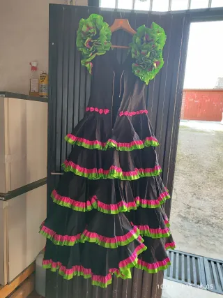 Vestido Flamenca Adolescente Volantes