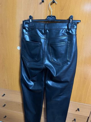 Pantaloni in pelle donna neri