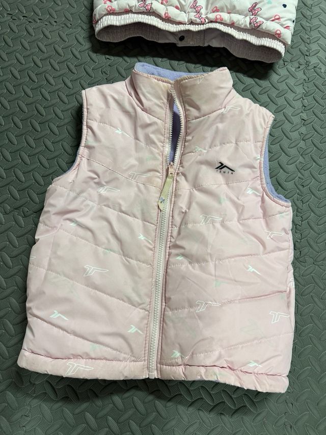 Abrigo y chaleco infantil (reversible )