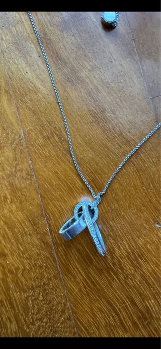 Swarovski Collana con ciondoli ad anello