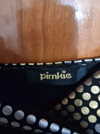 Camiseta tirantes plateada y negra Talla L