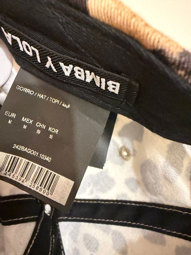 Boné Bimba y Lola em algodão com estampa animal