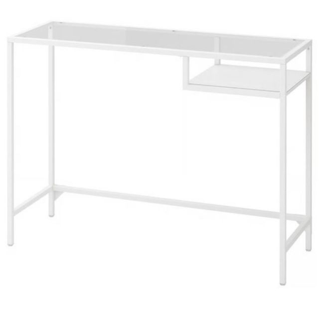 Mesa escritorio IKEA VITSSJÖ metal/cristal