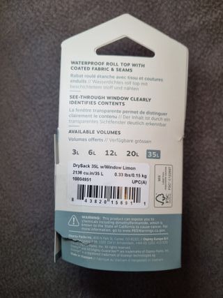 Osprey sacca Dry Sack con finestra 35 lt - NUOVO