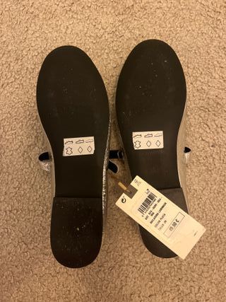 Bailarinas Brownie Plateadas Talla 38 Nuevas