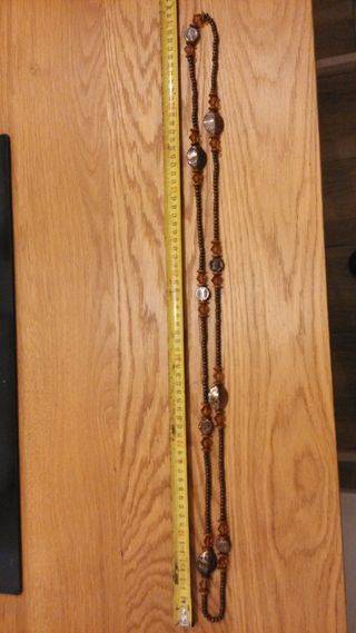 Collar bisutería marrón con cuentas