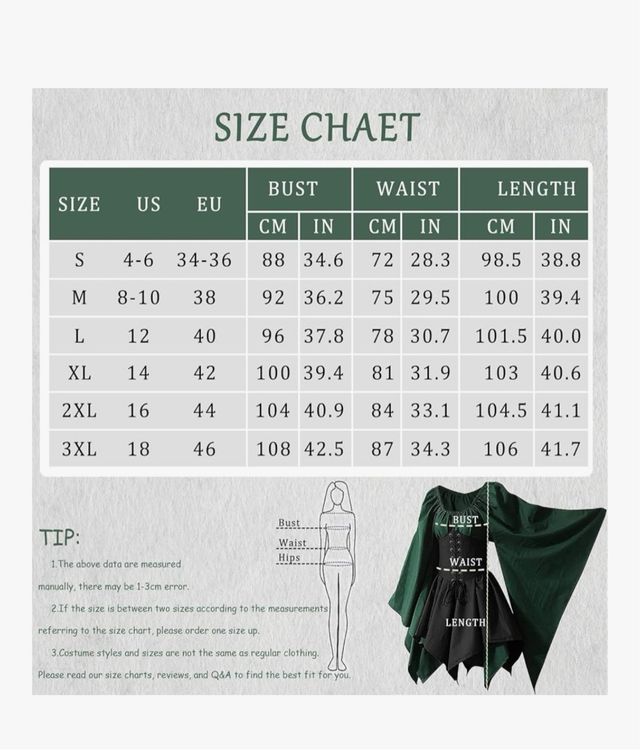 Disfraz Elfa Talla Única Verde y Negro