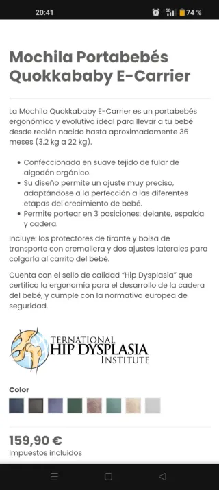 2 Mochilas Portabebés Quokka