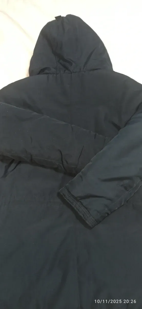 Parka TEX azul marino con capucha naranja Talla XL