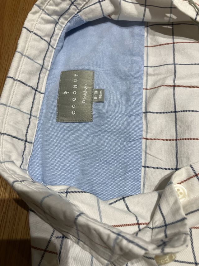 Camisa cuadros niño 9-10 años