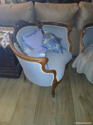 Coppia di poltrone Bergère in stile Luigi XVI