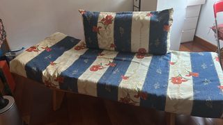 sofá cama diván con brazos reclinables