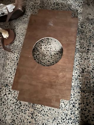 Mesa de salón madera y cristal