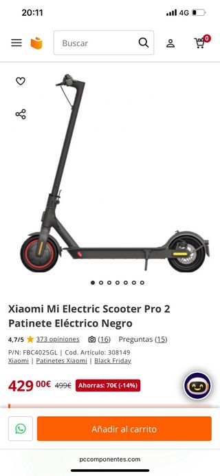 Patinete Eléctrico Xiaomi Pro 2