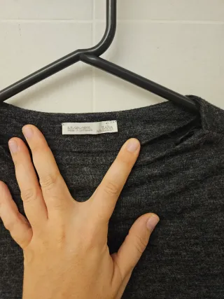 Jersey Zara nudo bajo gris