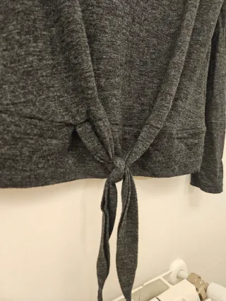 Jersey Zara nudo bajo gris