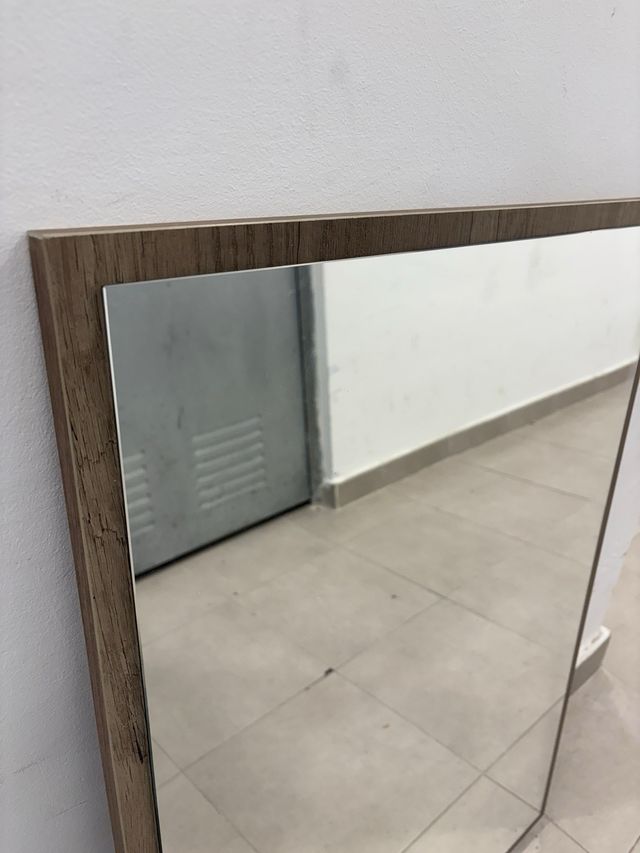 Espejo madera y cristal