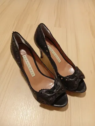 Pura Lopez Zapatos de piel Negros Talla 36