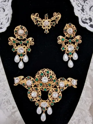 Aderezo fallero verde oro