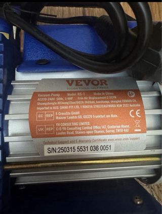 Bomba de vacío VEVOR para A/A