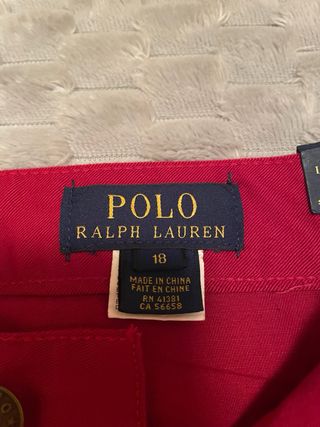 Pantalón Mujer Polo Ralph Lauren Rojo