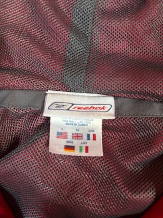 Reebok Cortavientos Vintage 90s Roja L Full Zip
