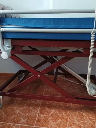 Cama geriátrica con elevador