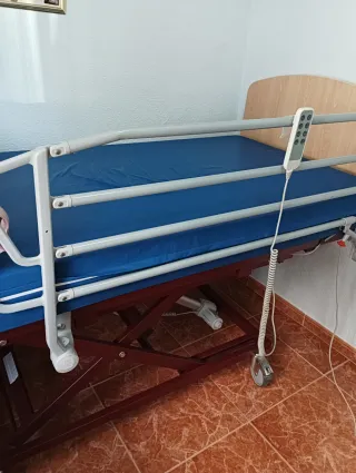 Cama geriátrica con elevador