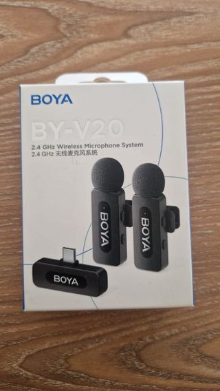 Microfone Duplo Lapela BOYA BY-V20