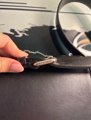 Borsa Fendi Pelle Nera Logo Roma