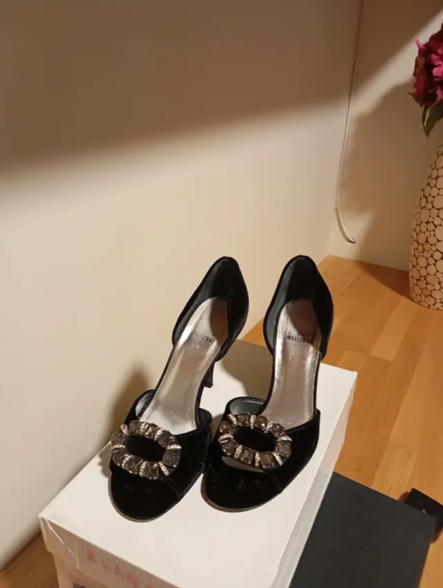 Zapatos Stuart Weitzman terciopelo negro talla 36