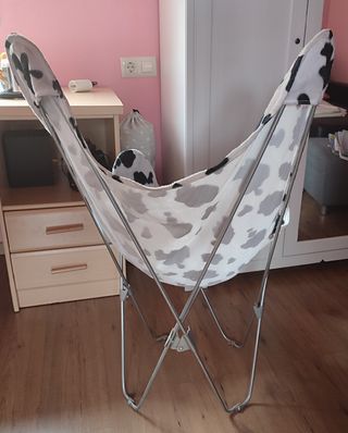 Silla Decorativa Metal y Tela