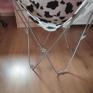 Silla Decorativa Metal y Tela