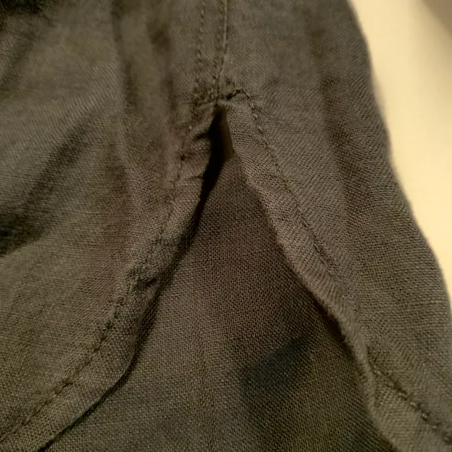 Camisa Lino Mujer azul marino degradé Talla M