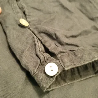 Camisa Lino Mujer azul marino degradé Talla M