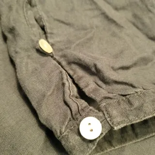 Camisa Lino Mujer azul marino degradé Talla M