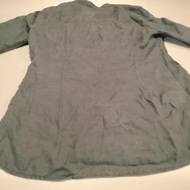 Camisa Lino Mujer azul marino degradé Talla M