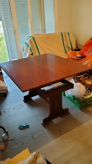 Mesa de comedor de madera, extensible